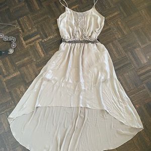 Krisa | Silky High-Low Strappy Dress Medium